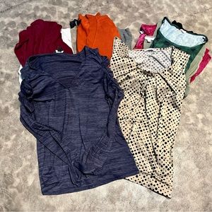 Lot of 9 Women’s size Large tops & sweaters